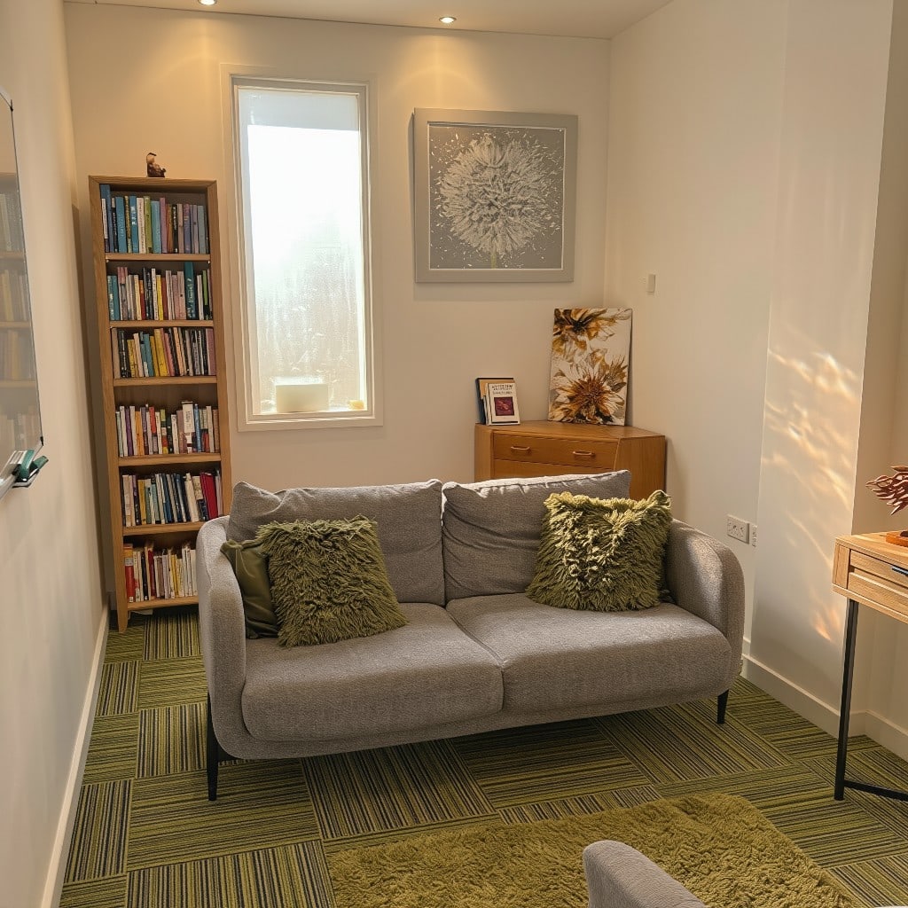 A calm therapy room at Essex Therapy Barn